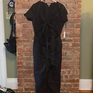 Nordstrom Chelsea 28 Black Linen Jumpsuit